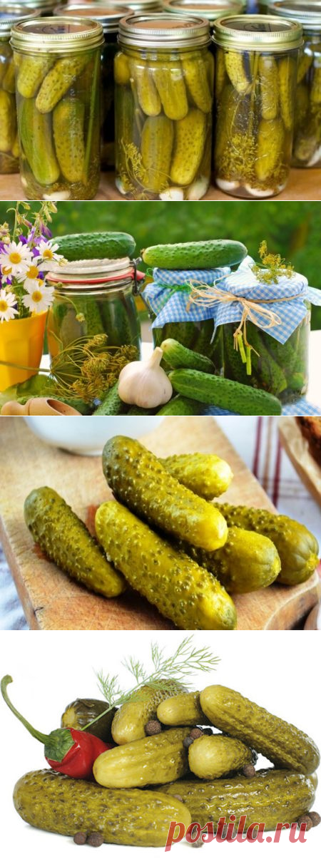 Маринованные огурцы, рецепт на зиму, хрустящие на 1 литр