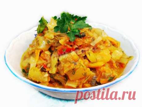 Рагу кабачки с капустой и шампиньонами рецепт с фото пошагово - 1000.menu