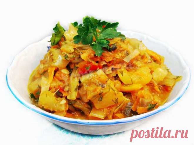 Рагу кабачки с капустой и шампиньонами рецепт с фото пошагово - 1000.menu