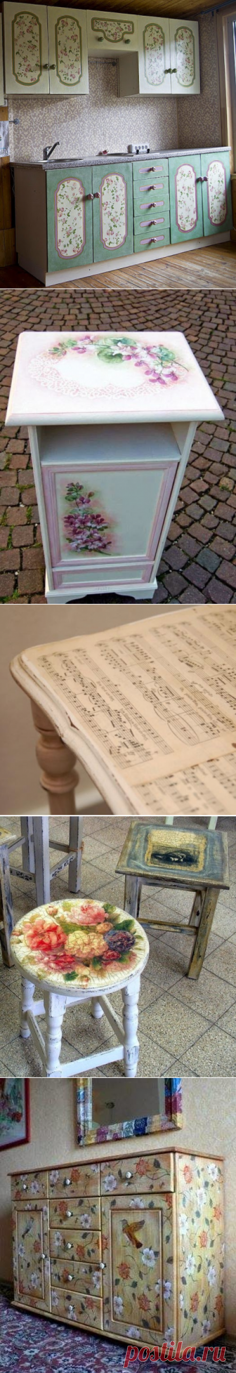 Interesting ideas for decor: Реставрация мебели. Декупаж и ручная роспись. Furniture restoration . Decoupage and hand-painted .