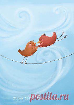 Добрые, милые, смешные. Художник – иллюстратор Elina Ellis. | Наслаждение творчеством