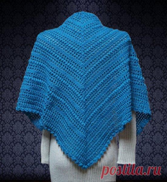 Вязание тёплой шали 
