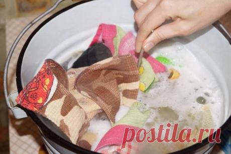 Элементарный способ отстирать даже засаленные полотенца на кухне без лишних усилий — Лайфхаки