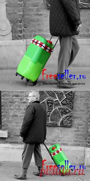 Тележка чемодан из пластиковых канистр
