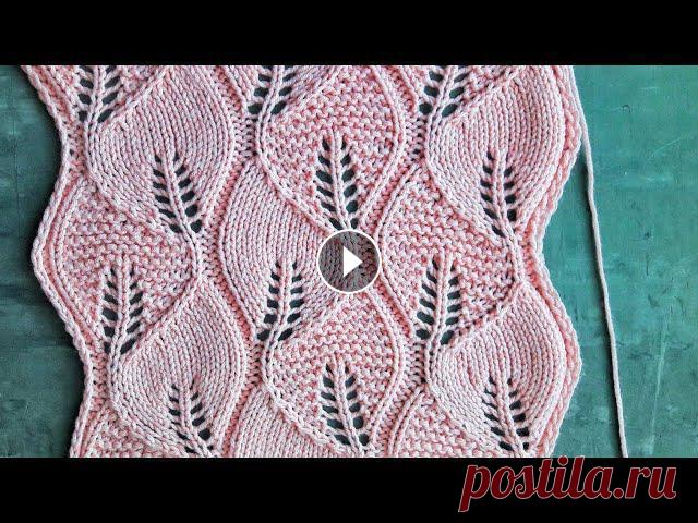 Вариант вязания ажурного узора Листья спицами

простая овальная салфетка крючком