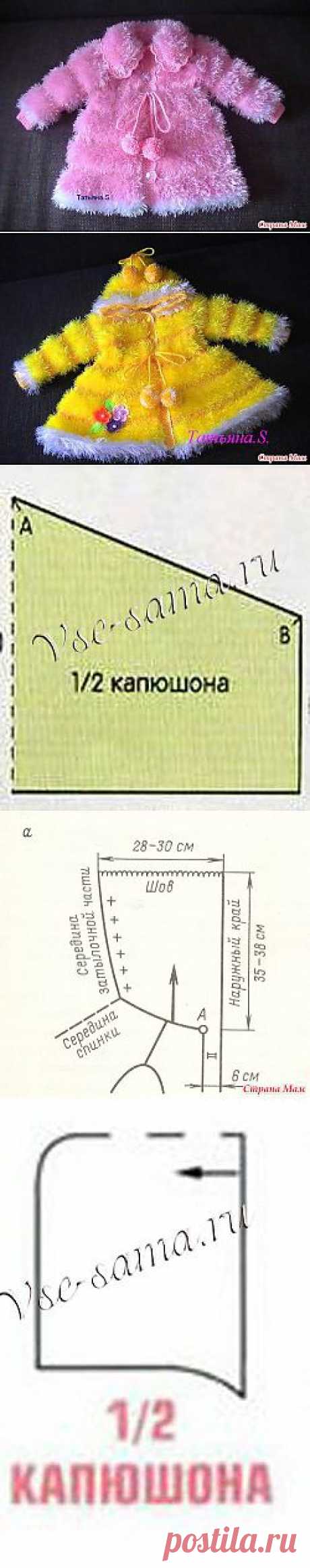 Описание вязания капюшона .