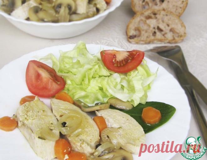 Эскабече из курицы с шампиньонами – кулинарный рецепт