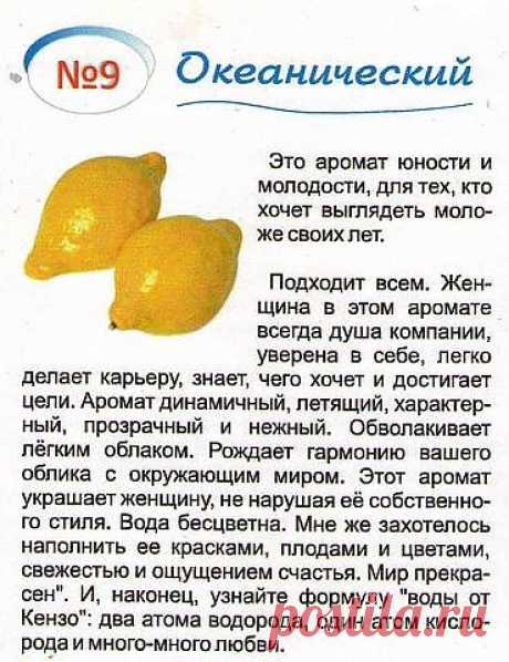 Светлый, чистый поток свежести, цитрусов, фруктов, цветов – прозрачный и нежный аромат обволакивает легким облаком, рождает гармонию Вашего облика с окружающим миром. 

Этот аромат украшает женщину, не нарушая ее собственного стиля. 
Начальные ноты
мята, зеленая сирень, мандарин
Ноты &quot;Сердца&quot;
водяной жасмин, амариллис, нимфея, белый персик, бархатные Зёрна Рая (редкая разновидность перца из Гвинеи)
Конечные ноты
мускус, голубой кедр, ваниль