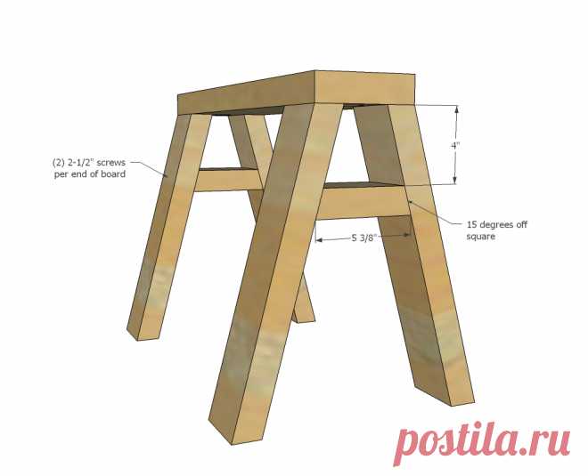 Ana White | Modern Indsutrial Adjustable Sawhorse Desk to Coffee Table - DIY Projects