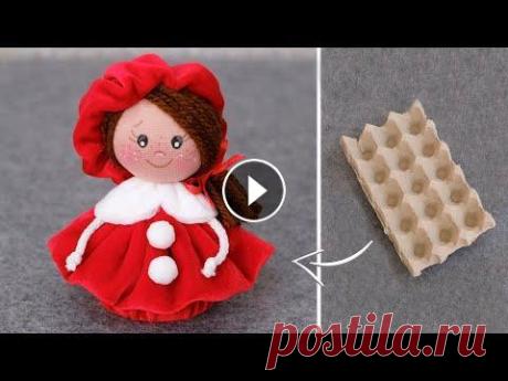 Это ПРОСТО! - Милая Кукла из Ткани и Яичных Лотков Милая кукла из ткани и яичных лотков...