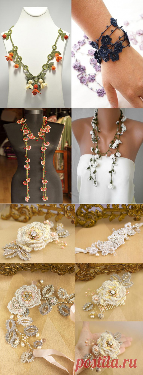 Потрясающие вязаные браслеты и серьги