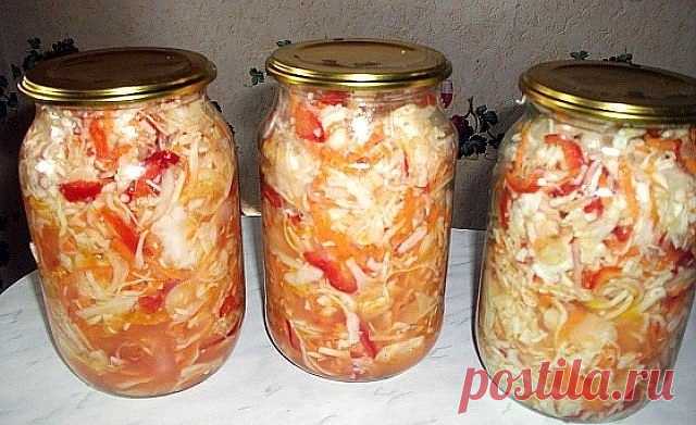 Капустный салат на зиму 