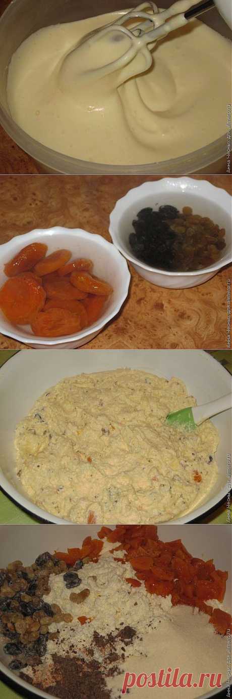 Творожная запеканка с изюмом, курагой и шоколадом / Рецепты с фото