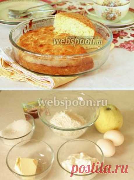 Сметанный пирог с тёртыми яблоками