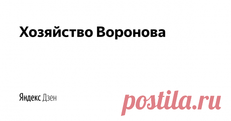 Хозяйство Воронова | Яндекс Дзен Автор канала Вячеслав Воронов. 
О своём хозяйстве и жизни  в деревне .  Присоединяйтесь !  
Связь со мной:  https://vk.com/vyacheslav_voronov
