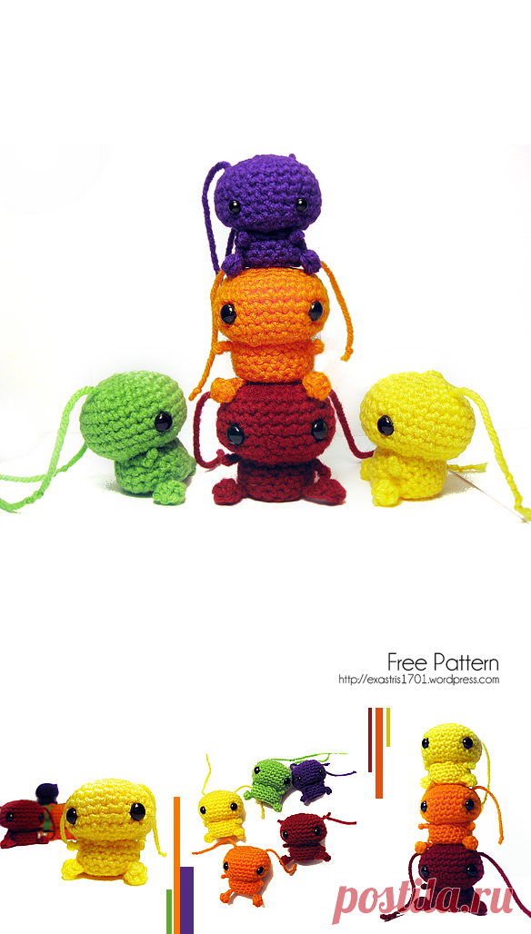 Кегли Амигуруми – схема для вышивки | ea1701