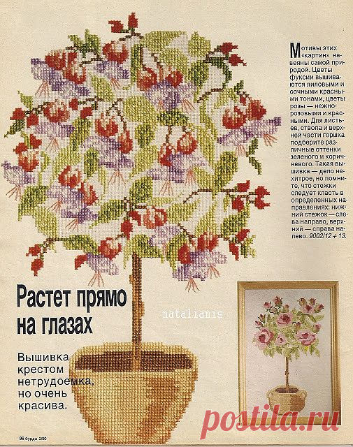 Всем, кто вяжет, дарю старые идеи для новых работ - Вышивка крестом \ цветы