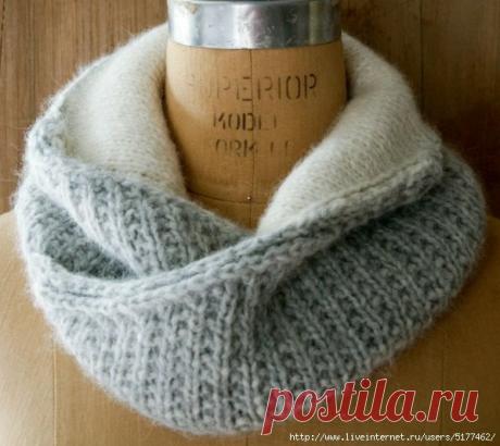 Шарф-воротник петлей мёбиуса