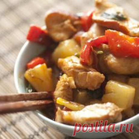 Курица с ананасами