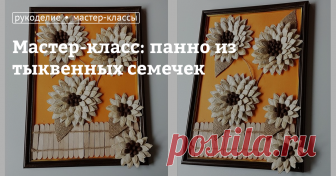 Мастер-класс: панно из тыквенных семечек и кофейных зерен Тыквенные семечки — это легкодоступный осенний материал, из которого можно изготовить множество разнообразных поделок. Поделки из тыквенных семечек могут быть объемными или плоскими, сделанными в виде аппликации.
