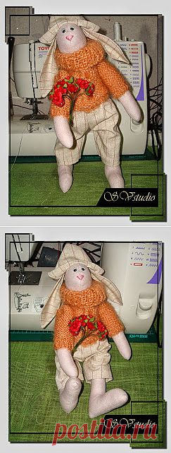 Мой мир грез: Зайка Ранко Зайка Ранко
В моей семье Тильд пополнение, на свет появился зайчик. Это мой первый зайка из этой серии, поэтому у него такое имя. 
Так как он осенний малыш, поэтому у него теплый свитер и шерстяные штанишки. 
Ранко умеет не только стоять, но и сидеть.