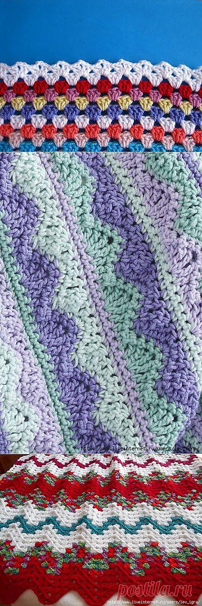 Пледы из остатков ниток.