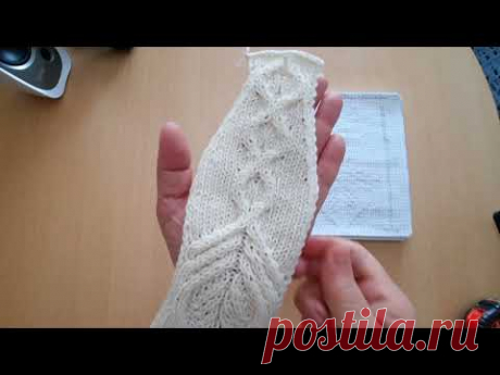 Шикарный узор для круглой кокетки и реглана снизу вверх.