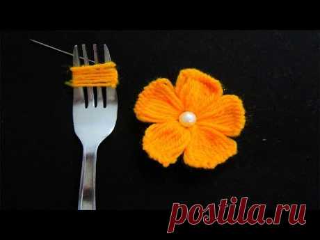 Hand Embroidery Amazing Trick# Easy Flower Embroidery Trick# Sewing Hack
