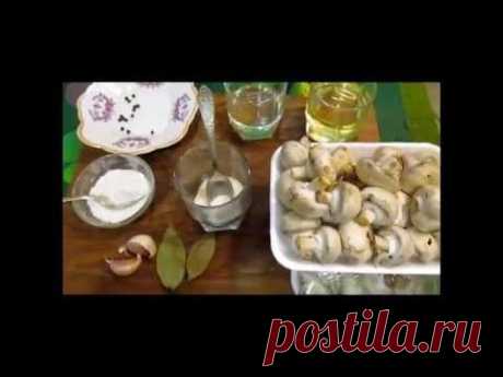 Как сделать ОЧЕНЬ БЫСТРЫЕ маринованные грибочки. Рецепт для закуски. - YouTube