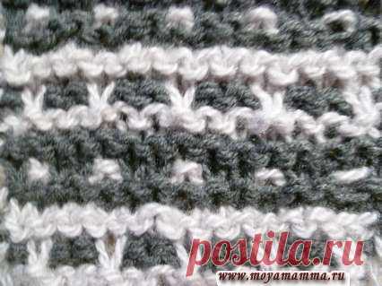 Ленивый жаккард спицами схемы с описанием для начинающих