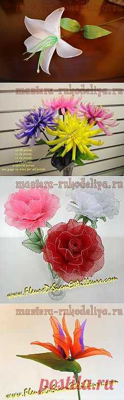 Мастера рукоделия - рукоделие для дома. Бесплатные мастер-классы, фото и видео уроки - Цветы из капрона