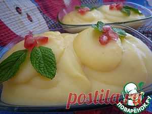 Молочный десерт с яблоками - кулинарный рецепт