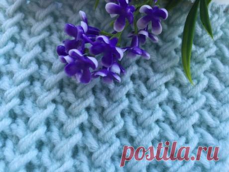 Узор "Галочки"спицами (очень лёгкий и красивый ) | Вязание и Рукоделие | Яндекс Дзен