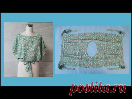 쉽고 빠르고 간편하게 만드는 사각형 블라우스 Rectangular blouse to make  quickly and easily