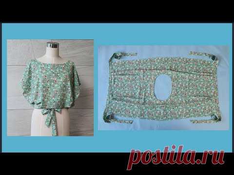 쉽고 빠르고 간편하게 만드는 사각형 블라우스 Rectangular blouse to make  quickly and easily