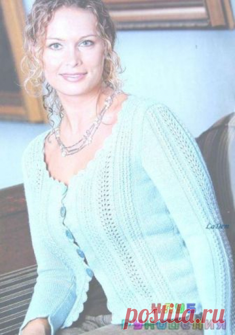 Ажурный жакет на пуговицах - Клуб рукоделия Размеры: S(M)L(XL)XXL Размеры готового изделия: объем талии 88 (96) 103 (111) 118 см, длина 58 (60) 62 (64) 64 см + связанный край подола, внутренняя длина