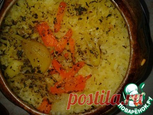 Рис с курицей в горшочках - кулинарный рецепт