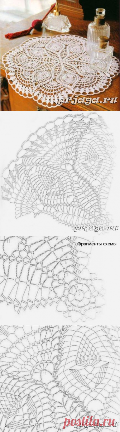 Простая салфетка крючком