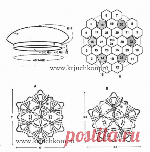 Красивый вязаный берет крючком для женщин и девочек