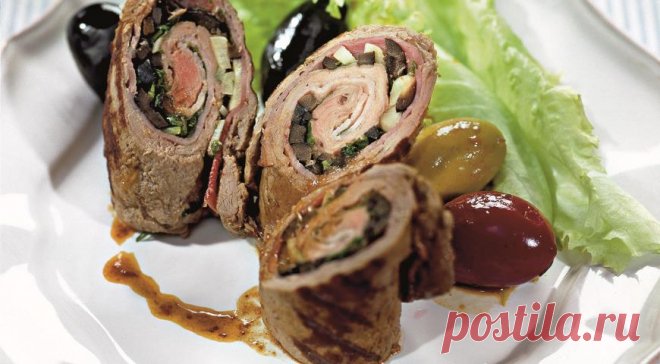 Рулеты из телятины с маслинами. Пошаговый рецепт с фото на Gastronom.ru