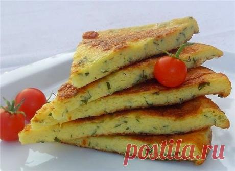 шеф-повар Одноклассники: Сырная лепешка на сковороде