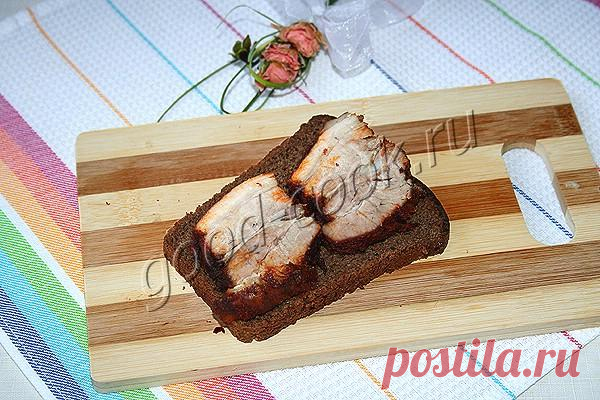 варёная подсушенная свиная грудинка. Рецепт приготовления