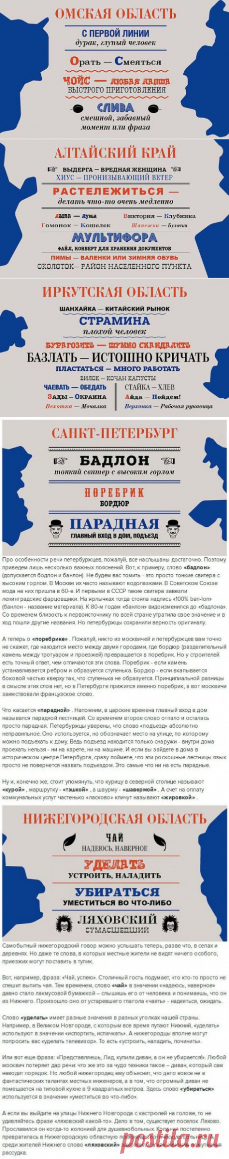 Особенности русского языка в разных регионах России
