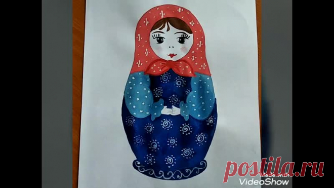 Рисуем лицо матрешки