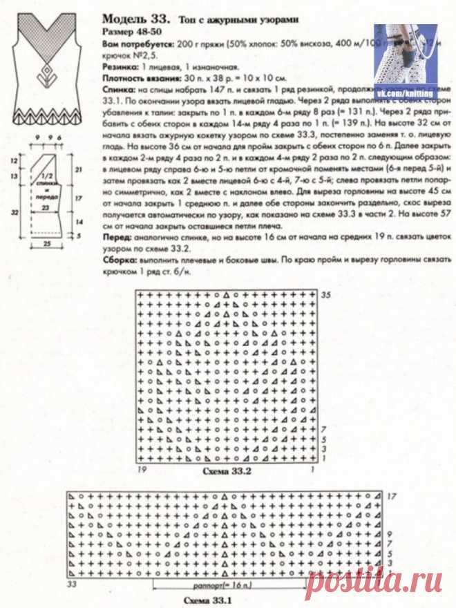 Топ с ажурными узорами — Сделай сам, идеи для творчества - DIY Ideas