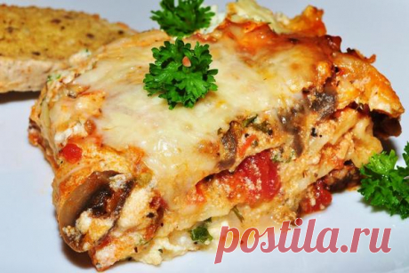 Домашняя мясная лазанья с соусом Бешамель