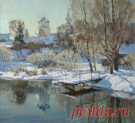 Художник — Диана Коробкина.
«Село Пушкино. Иней» (2010)