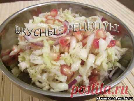 Салат из белокочанной капусты - рецепт с фото | Вкусные рецепты