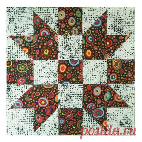 Блок *Маслобойка* (Churn Dasher) Мастерская лоскутного шитья. Лоскутные блоки: схема и инструкция.