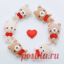 Мишутка-брелок амигуруми: схема крючком | AmiguRoom